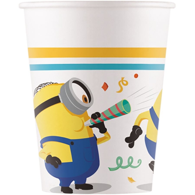 8 bicchieri da festa dei Minions 