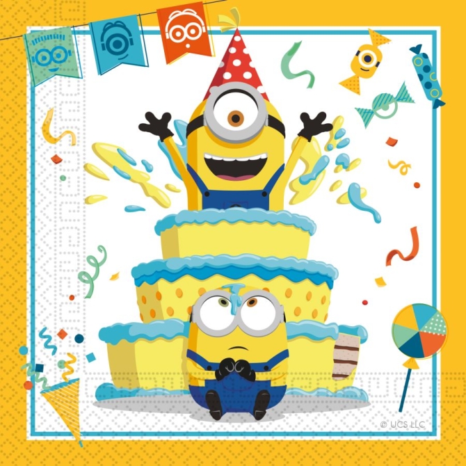 20 tovaglioli per feste dei Minions 