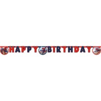 Ghirlanda di lettere Happy Birthday Spiderman Crime Fighter