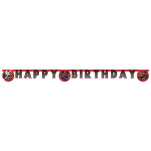 Ghirlanda di lettere Happy Birthday Spiderman World Of Webs