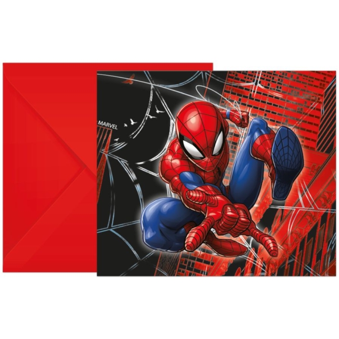 6 Inviti Spiderman World Of Webs 