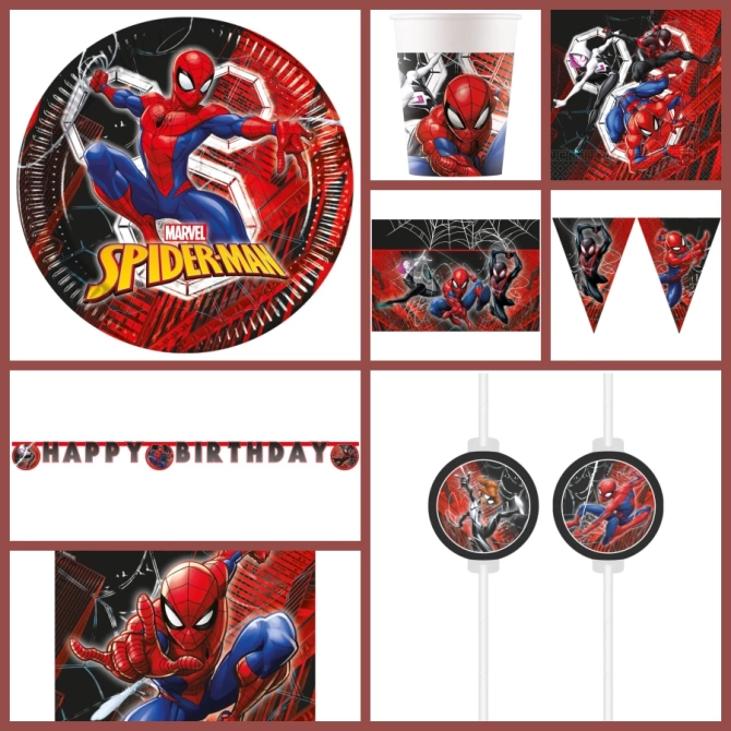 Scatola per feste Maxi Spiderman Crime Fighter 