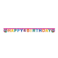 Ghirlanda di lettere Happy Birtdhay Minnie Rainbow