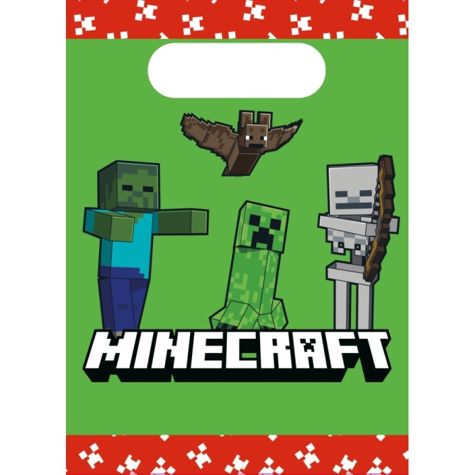 4 sacchetti regalo Minecraft 