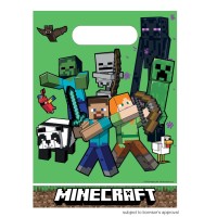 6 sacchetti regalo Minecraft