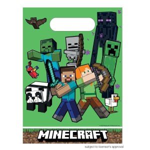 6 sacchetti regalo Minecraft