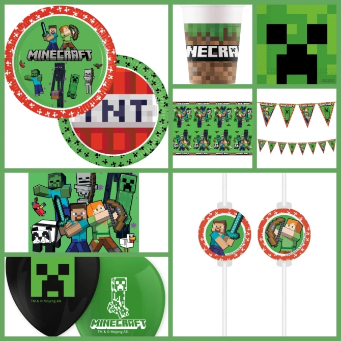 Scatola per feste Maxi Minecraft 