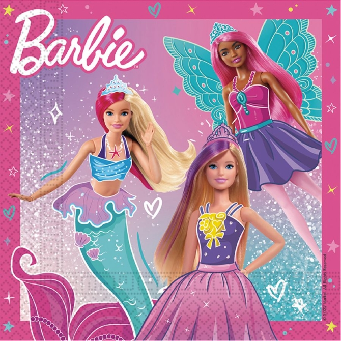 20 Tovaglioli Barbie Fantasy 