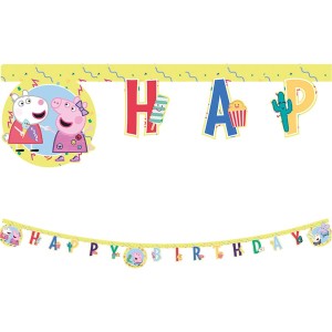 Ghirlanda di lettere Happy Birtdhay Peppa Pig