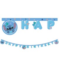 Ghirlanda di gagliardetti Happy Birthday Stitch
