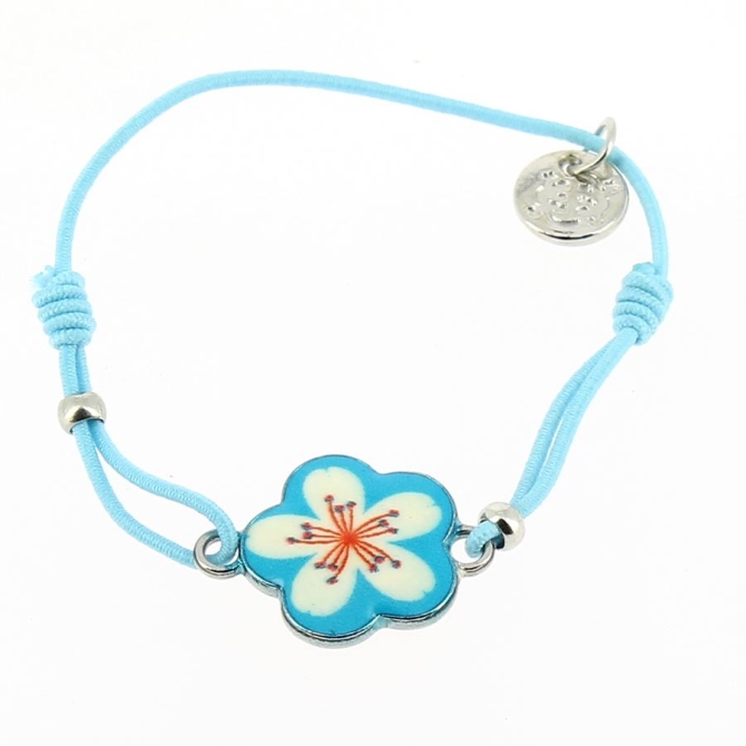 1 Bracciale in cordoncino elastico - Fiore 