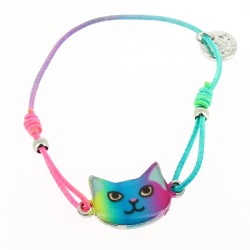 1 Bracciale in cordoncino elastico - Gatto. n1