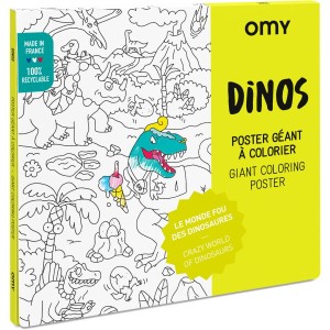 Poster gigante da colorare - Dinos