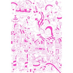 Poster gigante da colorare - Unicorno. n1