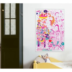 Poster gigante da colorare - Unicorno. n3