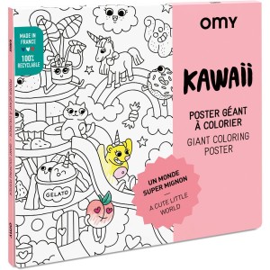 Poster gigante da colorare - Kawaii