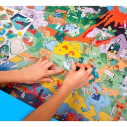 Poster gigante da decorare - Dinos ( +  adesivi). n°2