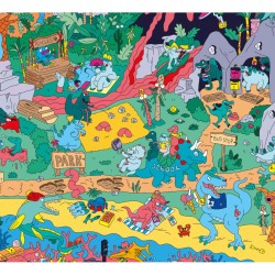 Poster gigante da decorare - Dinos ( +  adesivi). n°3