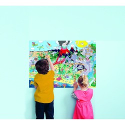 Poster gigante da decorare - Dinos ( +  adesivi). n°4