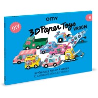 Giocattoli di carta 3D Vroom - 10 veicoli fai da te