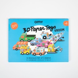 Giocattoli di carta 3D Vroom - 10 veicoli fai da te. n10