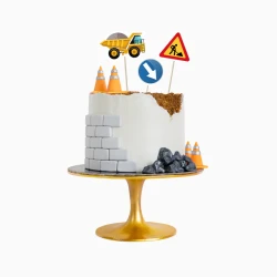 7 cake topper a tema costruzioni. n°1