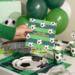 20 tovaglioli We Are The Champions festa calcio. n�1
