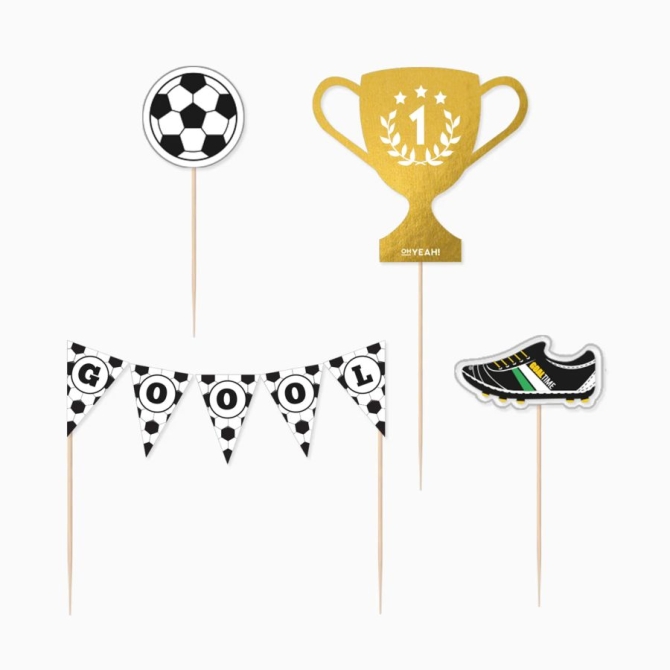 4 cake topper festa calcio 