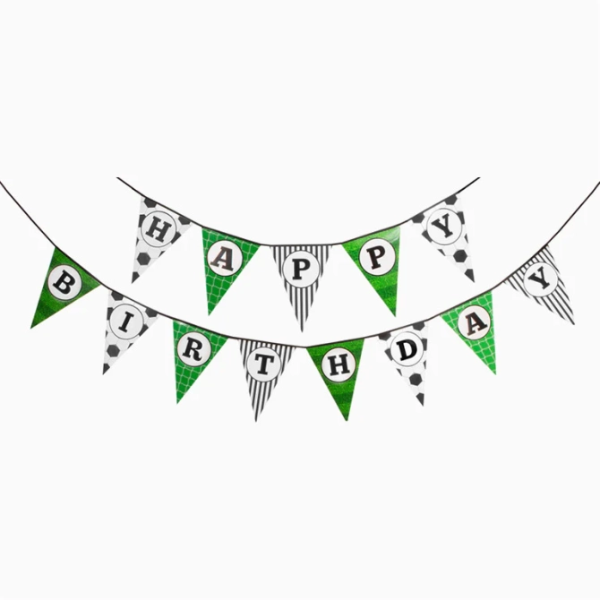 Ghirlanda di bandierine per la festa del calcio 