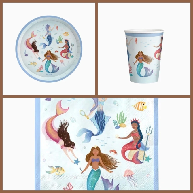 Scatola per feste a tema Regno delle Sirene 