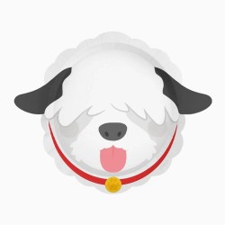 6 piattini Fattoria Pazza pecore / cani / galline. n°3