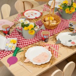 6 piattini Fattoria Pazza pecore / cani / galline. n°4