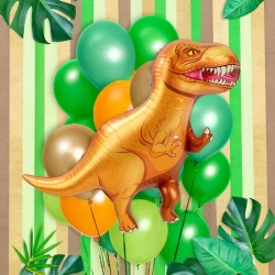 Palloncino in alluminio a elio a forma di dinosauro T-Rex XL (105 cm). n�1
