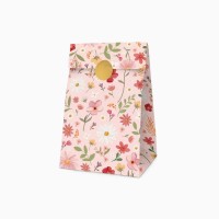 4 sacchetti regalo floreali rosa