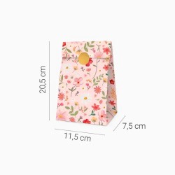 4 sacchetti regalo floreali rosa. n°1
