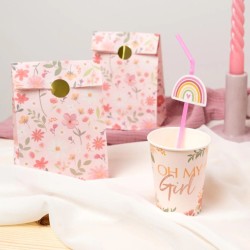 4 sacchetti regalo floreali rosa. n°3