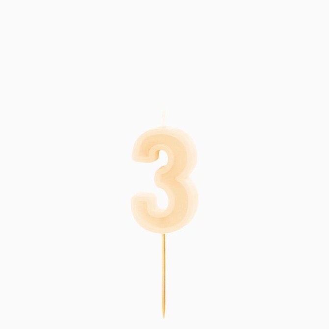 Candela numero 3 � Crema 