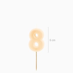 Candela numero 8 – Crema. n°1