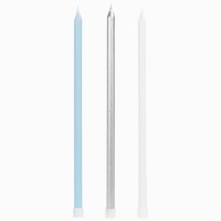 12 candele blu extra lunghe � 14,5 cm