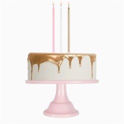 12 candele rosa extra lunghe � 14, 5 cm. n�4