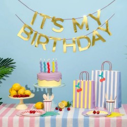 6 candele ondulate Happy Vibes � 10 cm. n�4