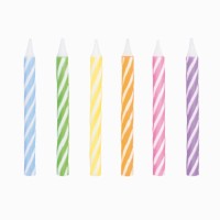 24 candeline a spirale per compleanno � 6 cm
