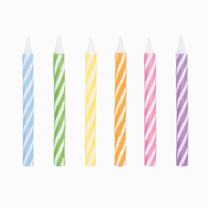 24 candeline a spirale per compleanno � 6 cm 