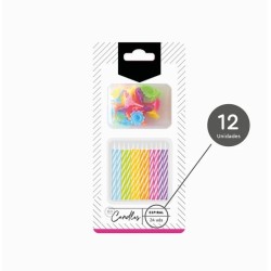 24 candeline a spirale per compleanno � 6 cm. n�2