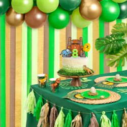 Kit per arco di palloncini e tenda verde � Dino. n�2