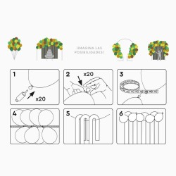 Kit per arco di palloncini e tenda verde � Dino. n�5