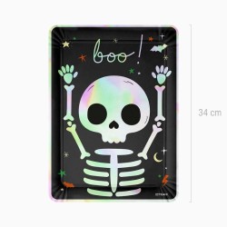 Set di 2 vassoi di Halloween � Scheletro iridescente. n�1