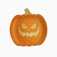 6 piatti a forma di zucca per Halloween