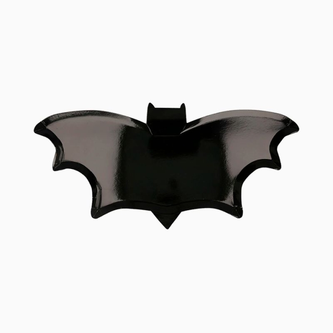 6 piatti a forma di pipistrello per Halloween 