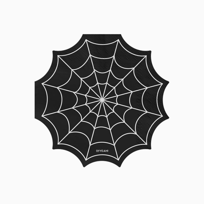 20 tovaglioli di Halloween con ragnatela spettrale 